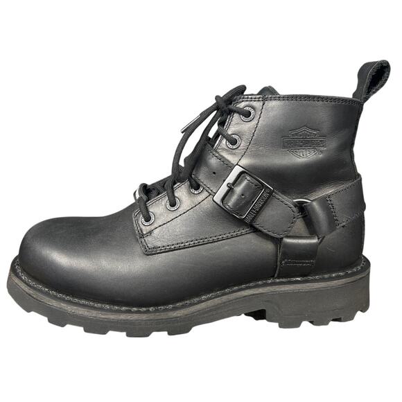 Harley Davidson Men’s Bullard Black Leather Moto Biker Boot Size US 9.5 main image 4